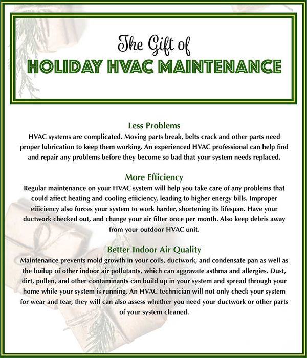 HVAC Maintenance: Give Your Home Comfort System a Gift this Holiday Season